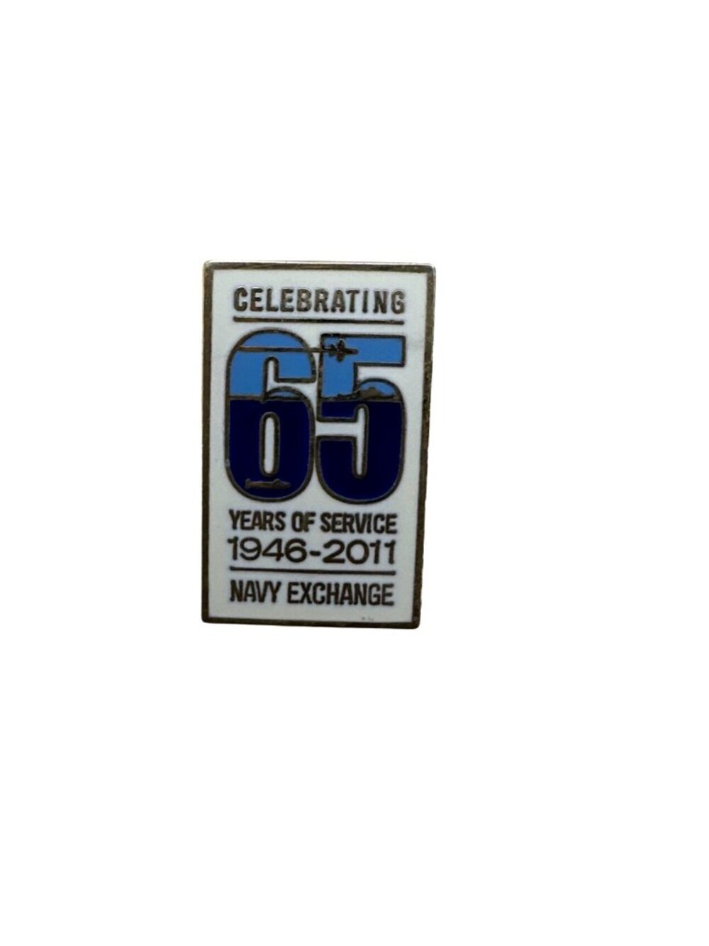 NEX Lapel Pin Navy Exchange Celebrating 65 Years 1946-2011 Collectible - Picture 3 of 4